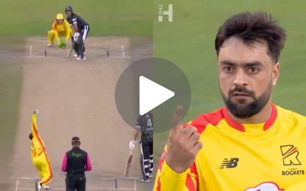 [Watch] Rashid Khan Gives An Animated Send Off After Cleaning Up Madsen In The Hundred